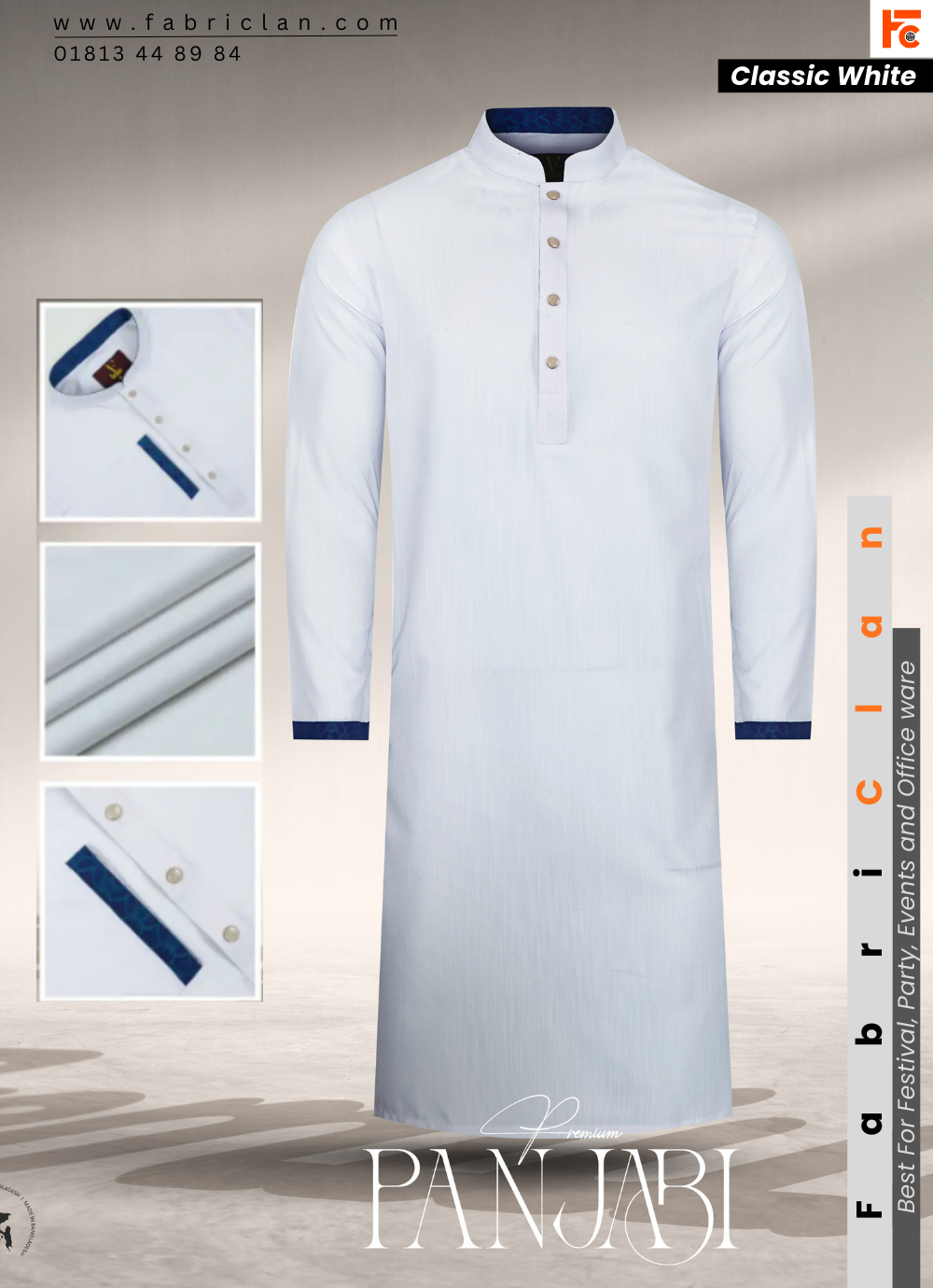Panjabi – Classic White