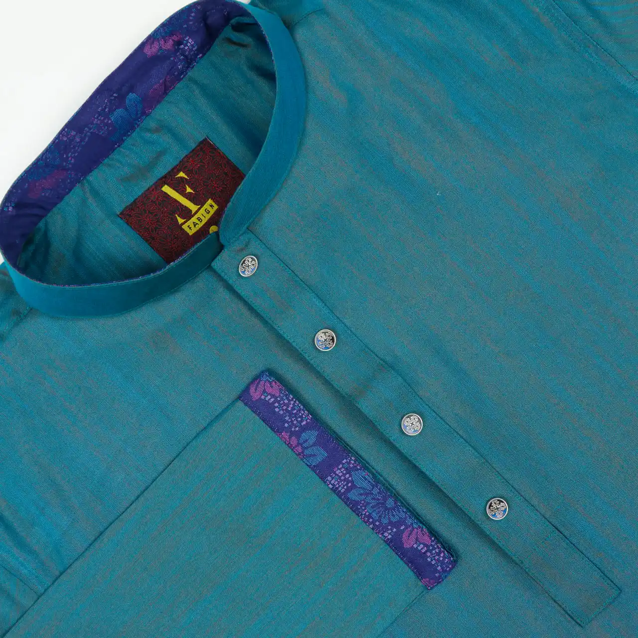Panjabi – Ocean Teal - Image 3