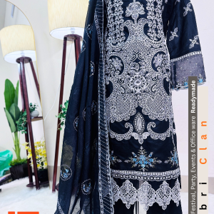 Black লাক্সারি কটন রেডিমেড থ্রিপিস