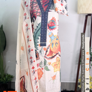 সীমার লোন থ্রীপিস । Pakistani inspired three pies unstitched lown