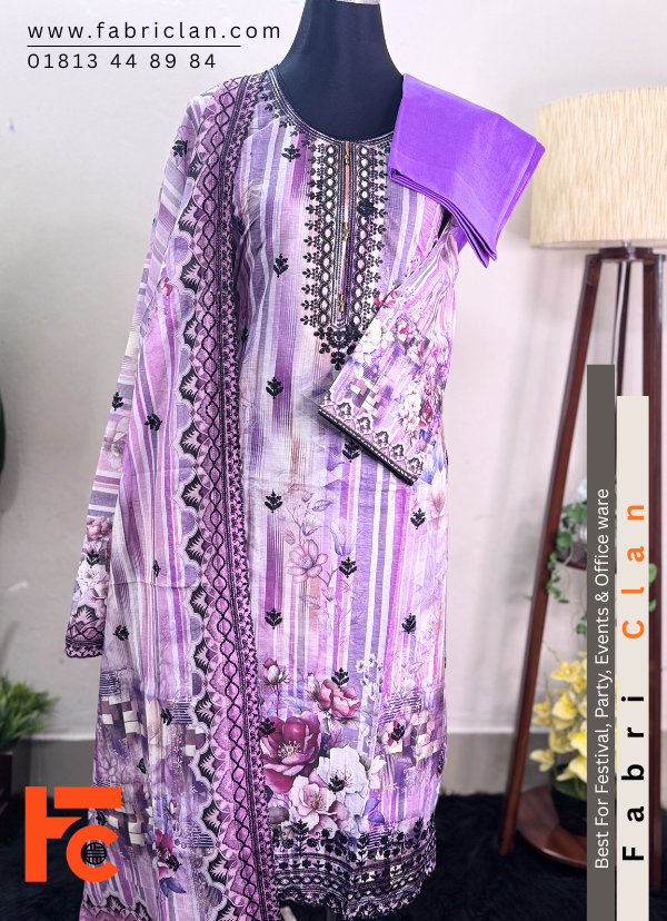 Purple প্রিমিয়াম খাদী কটন | Premium Khadi Cotton