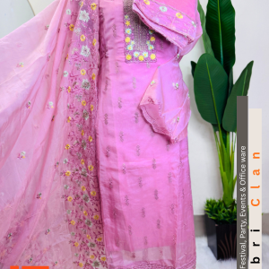 Royal Pink স্টার জর্জেট লাক্সারি ফোর পিস