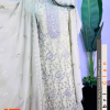 Offwhite স্টার জর্জেট স্টোন লাক্সারি লেজারকাট ফোর পিস